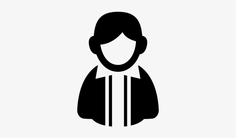Man With Shirt User Symbol Vector - Icon, transparent png #3765122