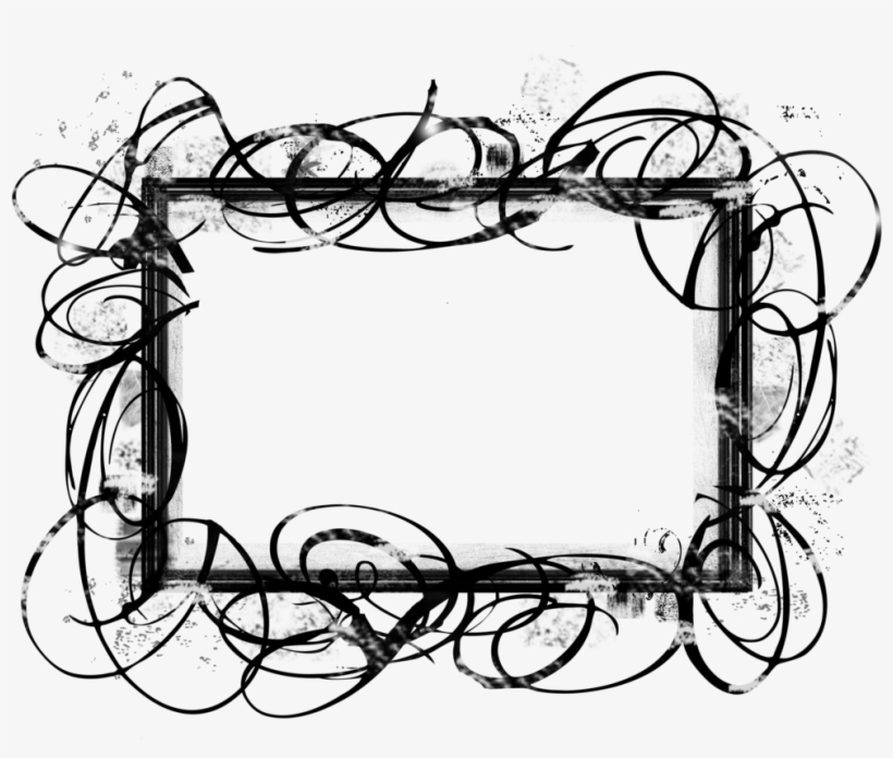 Swirl Frame Png - Line Art, transparent png #3765348