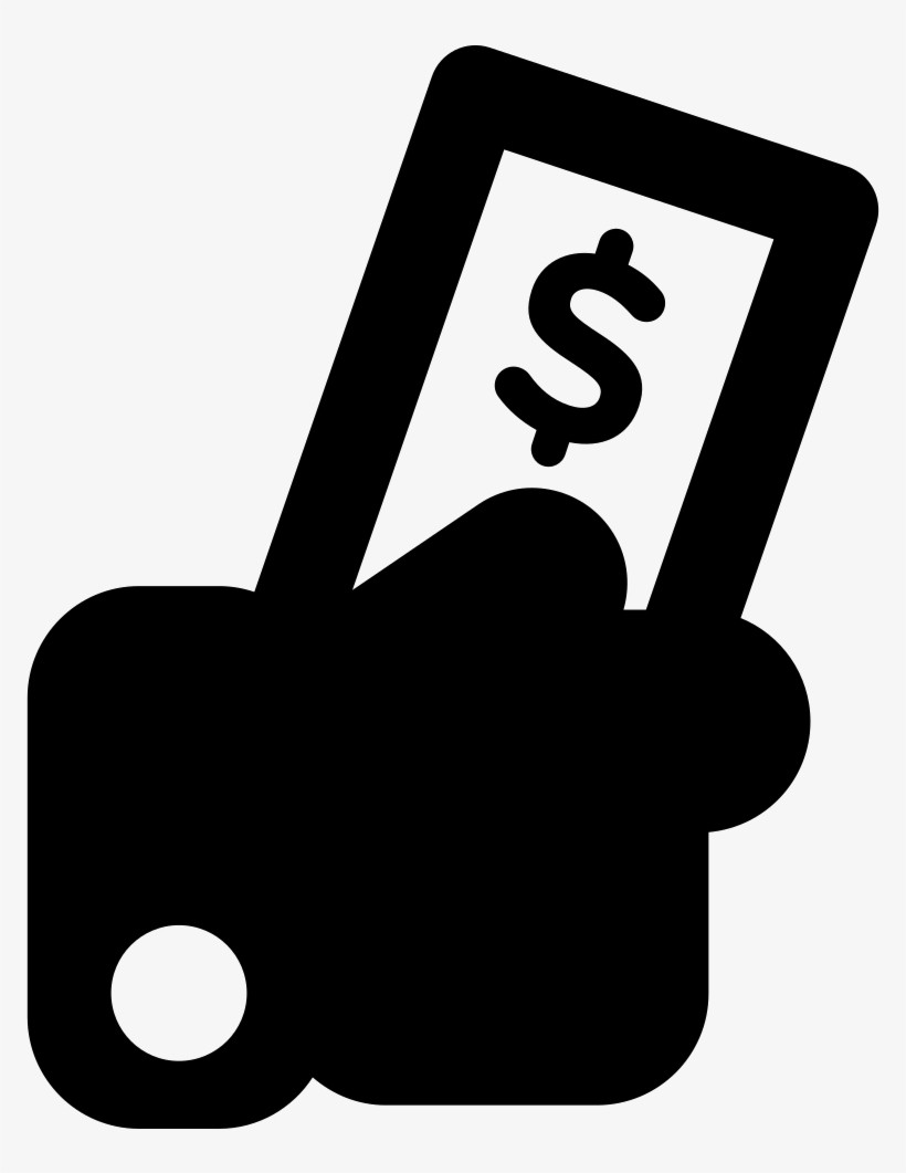 Hand Holding Bill With Dollar Sign - Mano Con Billete Icon, transparent png #3765409