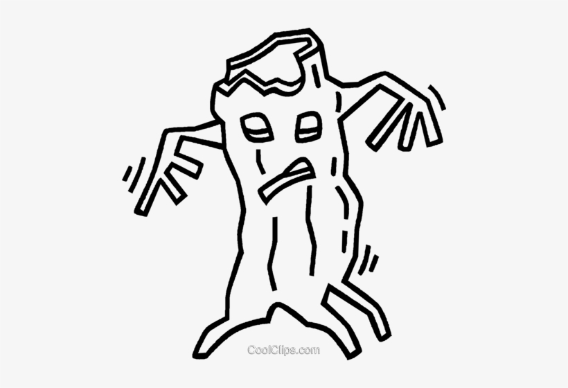 Evil Tree Royalty Free Vector Clip Art Illustration - Tree, transparent png #3765631