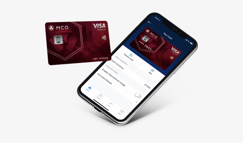 Mco Visa Card With Wallet App - Cryptocurrency, transparent png #3766683