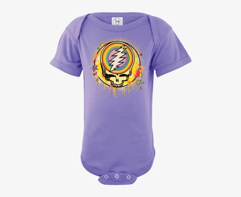 Grateful Dead Rainbow Splatter Stealie Short Sleeve - Grateful Dead Steal Your Face, transparent png #3766759