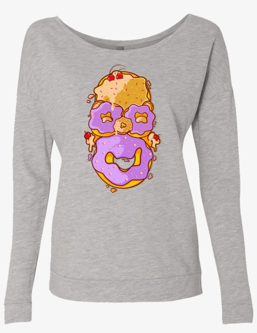 Donut Head French Terry Scoop - Sweatshirt, transparent png #3767610
