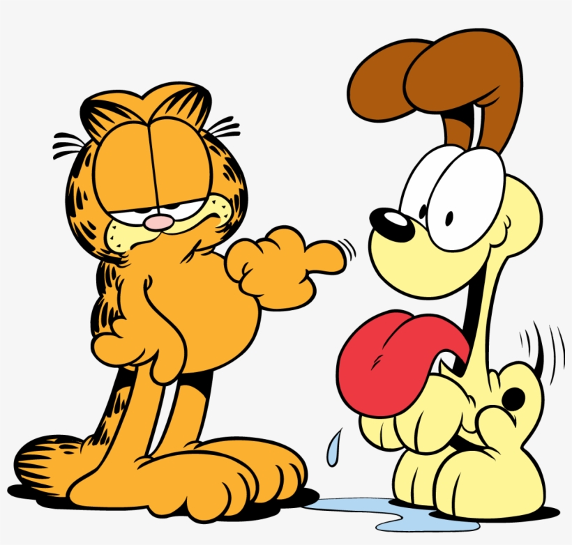 Odie Hugging Garfield Comic Games, Roommate, Garfield - Odie, transparent png #3767824