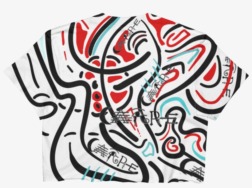 Modern Art Carpe Crop Top - Illustration, transparent png #3767993