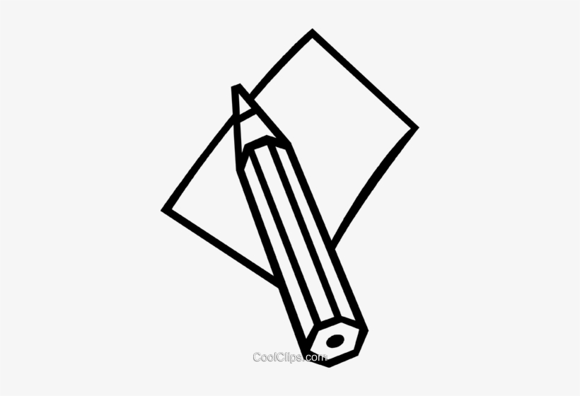 Pencil And Paper Royalty Free Vector Clip Art Illustration - Lápis Vetor Png, transparent png #3768717