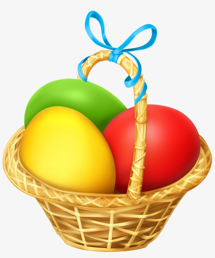 Easter Basket Transparent Png Clip Art - Transparent Easter Basket Images Png, transparent png #3769155