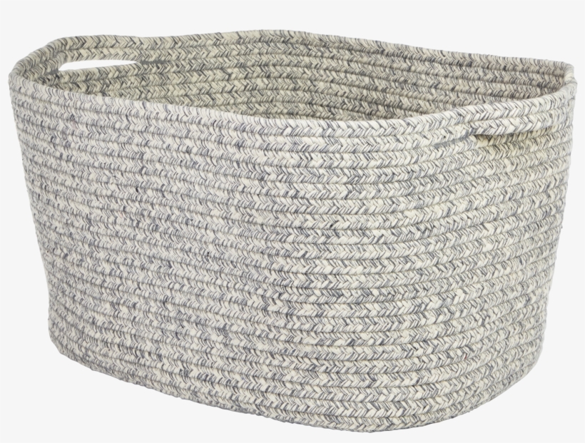 Large White & Gray Mazama Basket - Stor 23 - Baskets Cotton Linen Large White, transparent png #3769208