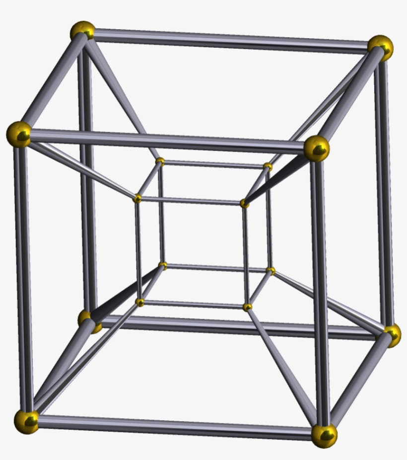 Schlegel Wireframe 8-cell - 4th Dimension Tesseract, transparent png #3769511