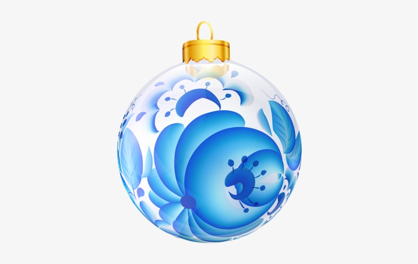 Gzhel Balls Set14 - Christmas Day, transparent png #3769631