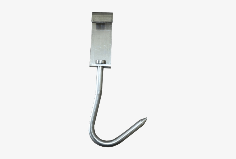 Large Stainless Steel Butchers Hook On Slider - Steel, transparent png #3770886