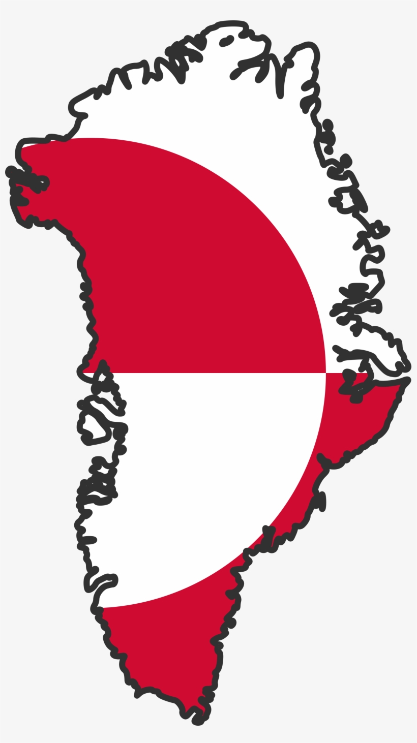 Greenland Flag Map - Greenland Flag And Map, transparent png #3771091