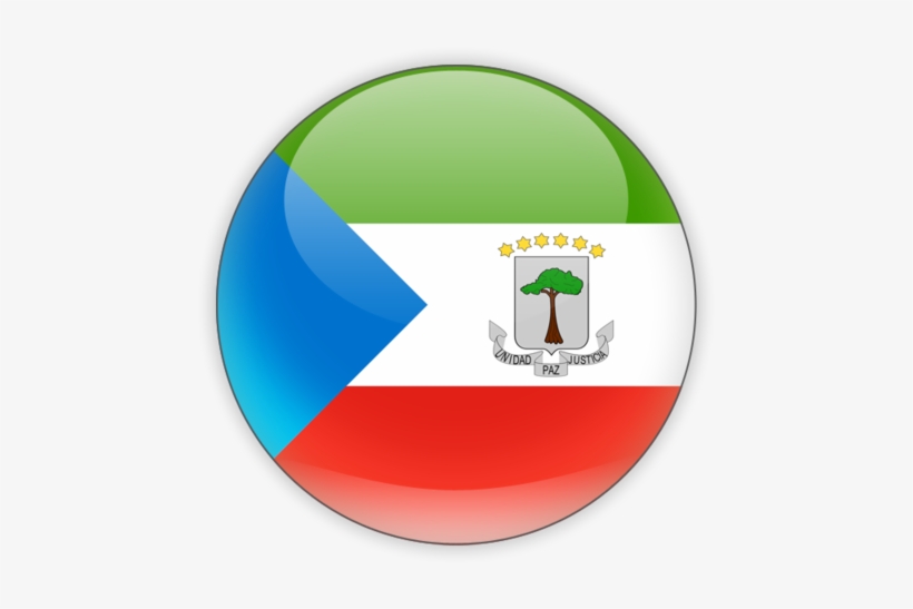 Eqg Flag - Equatorial Guinea Round Flag, transparent png #3771256