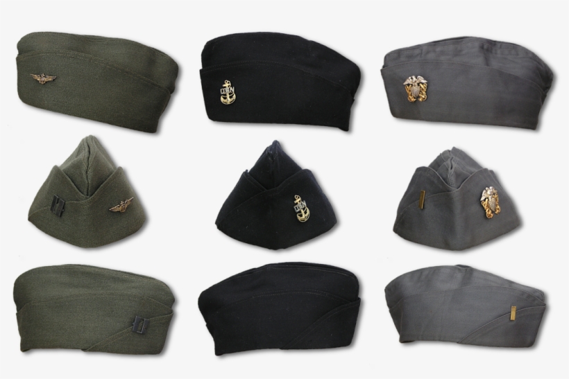 Side And Front Views Of Aviation Pilot's, Chief Petty - Us Navy Side Cap, transparent png #3772767