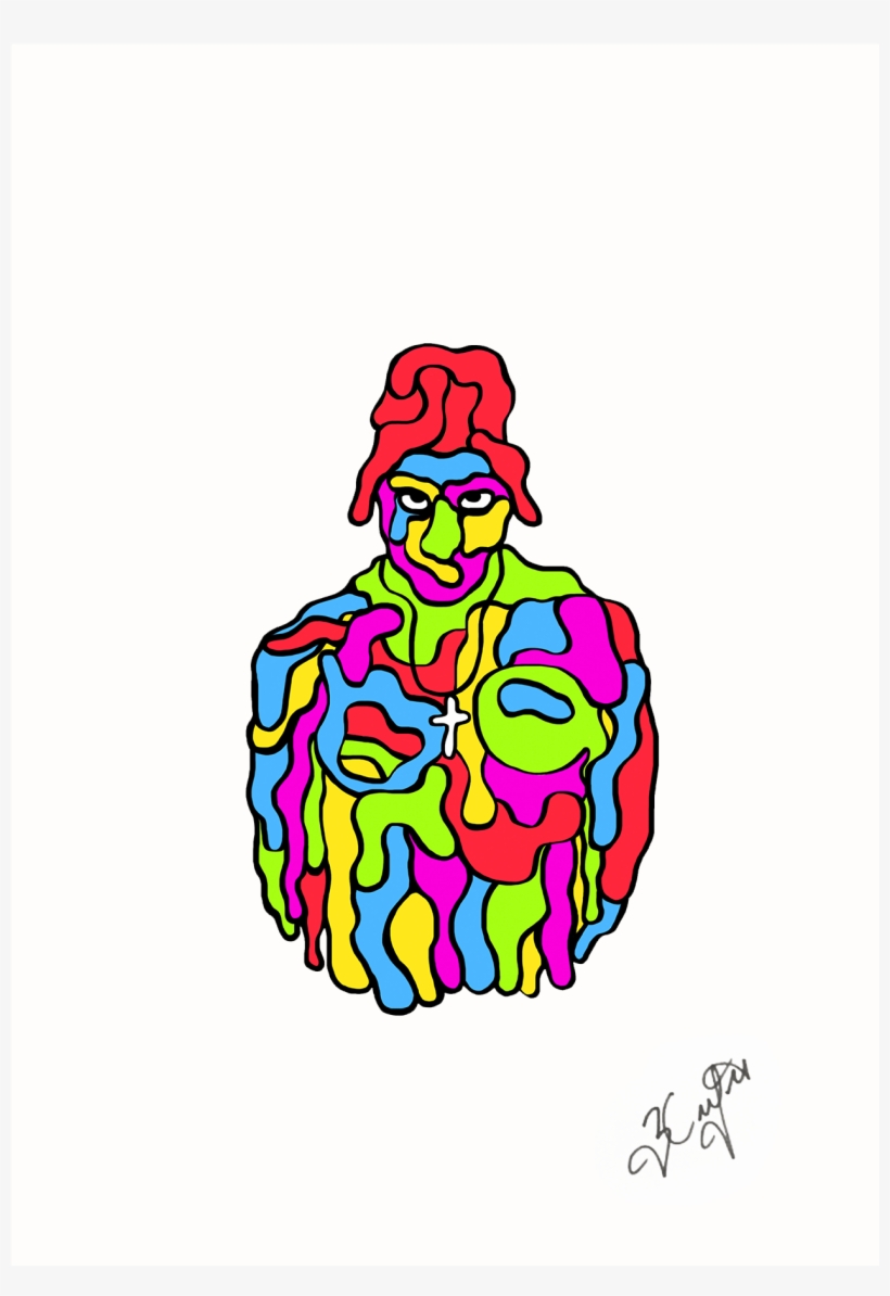 Slime Tupac Shakur A3 Print - Tupac Shakur, transparent png #3773521