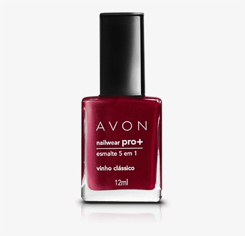 Avon Nailwear Pro Esmalte 5 Em 1 Vinho Clássico 12ml - Cor Marsala Esmalte Risque, transparent png #3773824