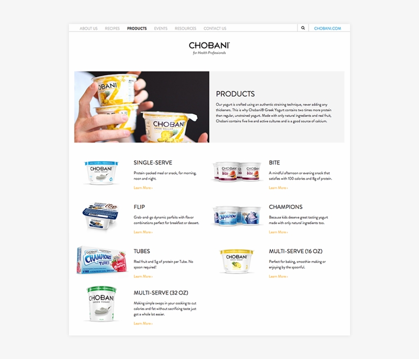 Displays All Chobani Products, Showcasing Their Respective - Online Advertising, transparent png #3774005