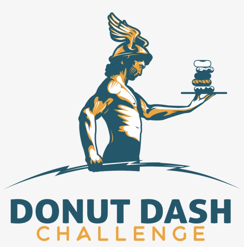 Donut Dash Challenge 5k Colorado Runner Vector Royalty - Illustration, transparent png #3774007