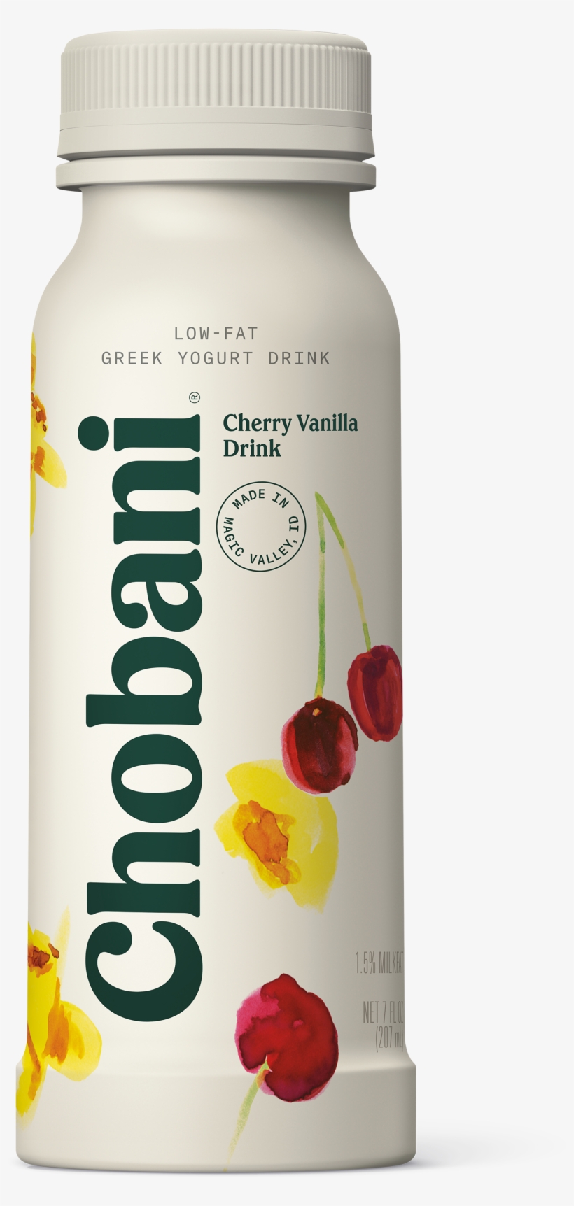 Chobani, Cherry Vanilla Low Fat Greek Yogurt Drink, - Chobani Greek Yogurt Drink Strawberry Banana, transparent png #3774028