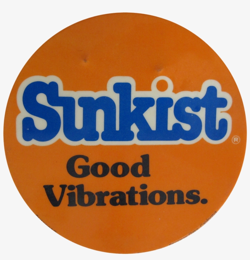 Post - Vintage 3" Pinback 38-080 - Advertising - Sunkist Orange, transparent png #3774134