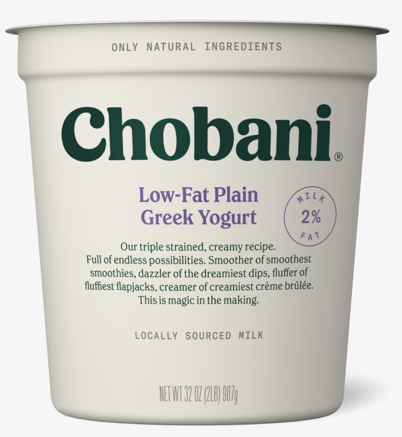 Chobani Non Fat Plain Greek Yogurt, transparent png #3774308
