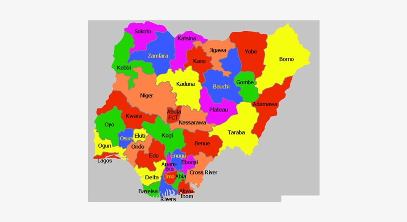 Nigeria And Its States, transparent png #3774336