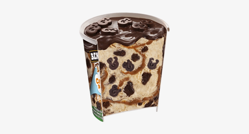 Topped Salted Caramel Brownie Open Detail - Ben And Jerry's Topped Salted Caramel Brownie, transparent png #3774805