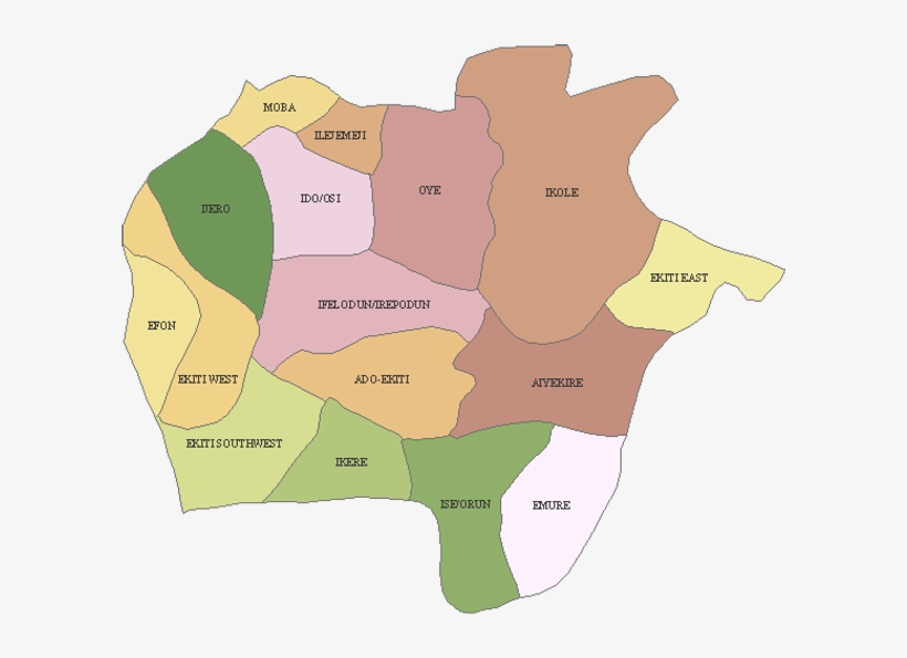 Ekiti Lg Polls - Map Of Ekiti State Nigeria, transparent png #3774890