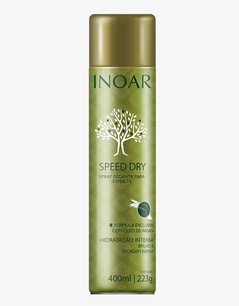 Speed - Inoar Speed Dry Spray Secante Para Esmalte 400ml, transparent png #3774912