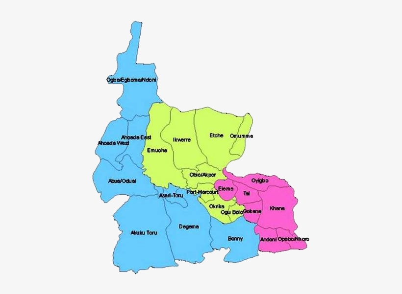 Rivers State, Also Known Simply As Rivers, Is One Of - Rivers State Lga Map, transparent png #3775023