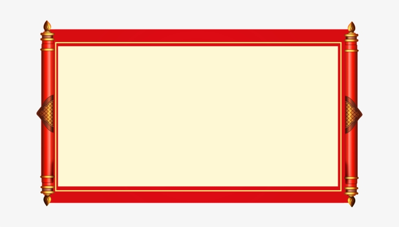 Red Festive Classical Scroll Psd Decorative Psd Image - Red, transparent png #3775331