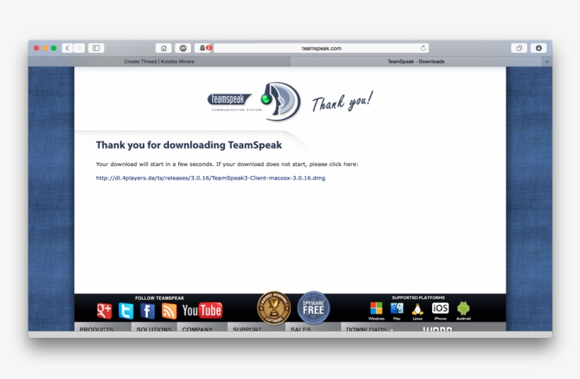 Download Ts - Teamspeak Osx, transparent png #3775824