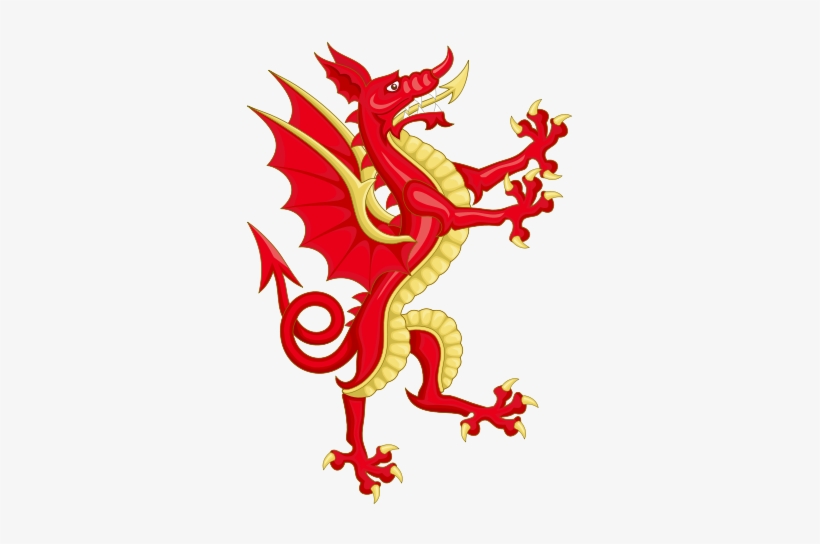 257 × 240 Pixels - Welsh Dragon Coat Of Arms, transparent png #3776271