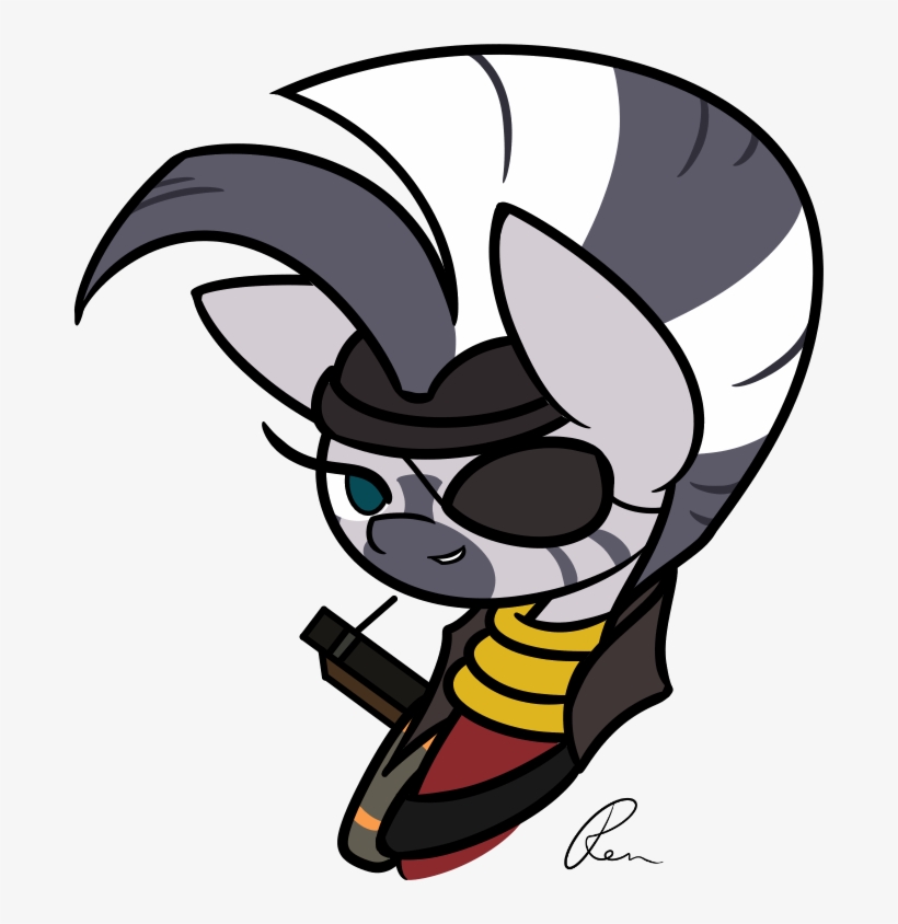 Democora, Demoman, Demozecora, Eyepatch, Parody, Safe, - Renamon, transparent png #3777267