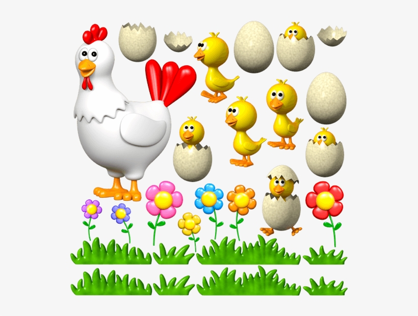 Kit Gallina Y Pollitos - Gallina Y Pollitos Png, transparent png #3777395