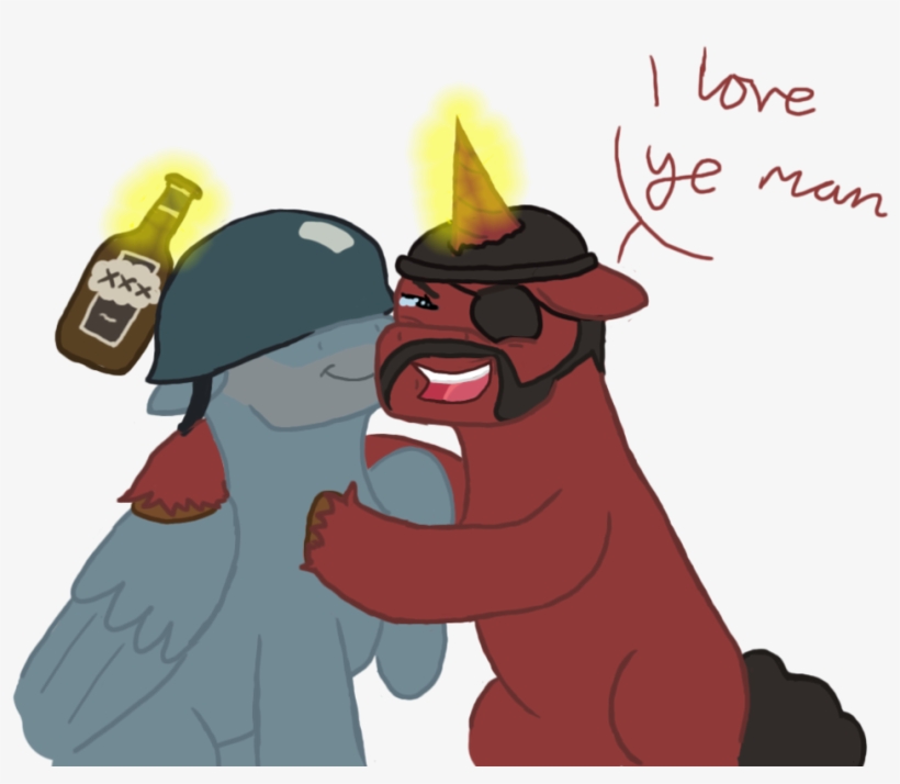 Paintpaw, Best Friends, Crossover, Demoman, Ponified, - Cartoon, transparent png #3777450