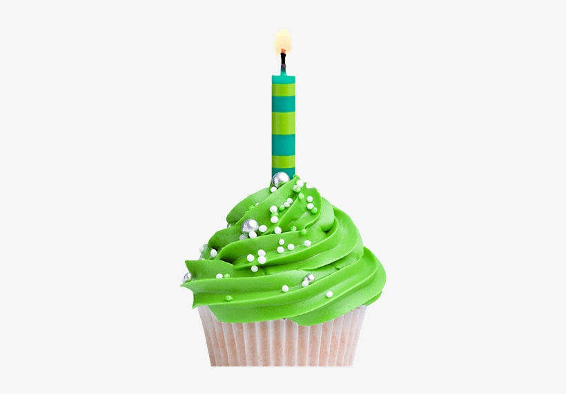 Birthday Cupcake Transparent Background Download - Green Birthday Cupcake, transparent png #3777505