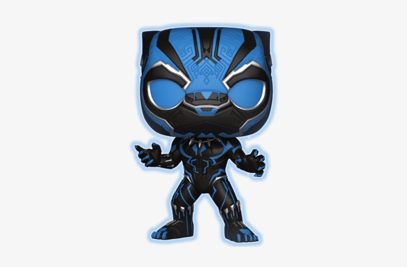 Black Panther Gitd Walmart Exclusive Funko Pop - Funko Pop Black Panther Glow In The Dark, transparent png #3778259