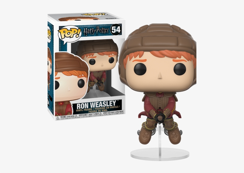 Ron Weasley On Broom Pop Vinyl Figure - Ron On Broom Funko, transparent png #3778281