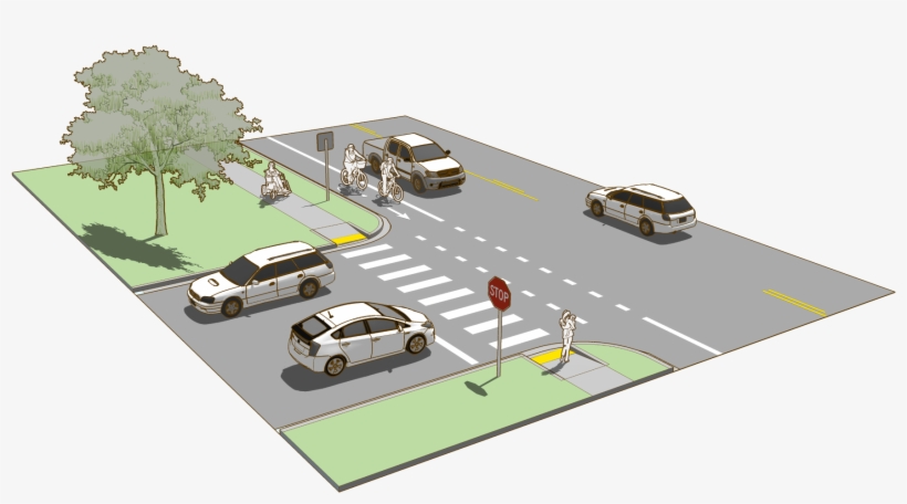 A Bike Lane Is Located Directly Adjacent To Motor Vehicle - Cycling, transparent png #3778562