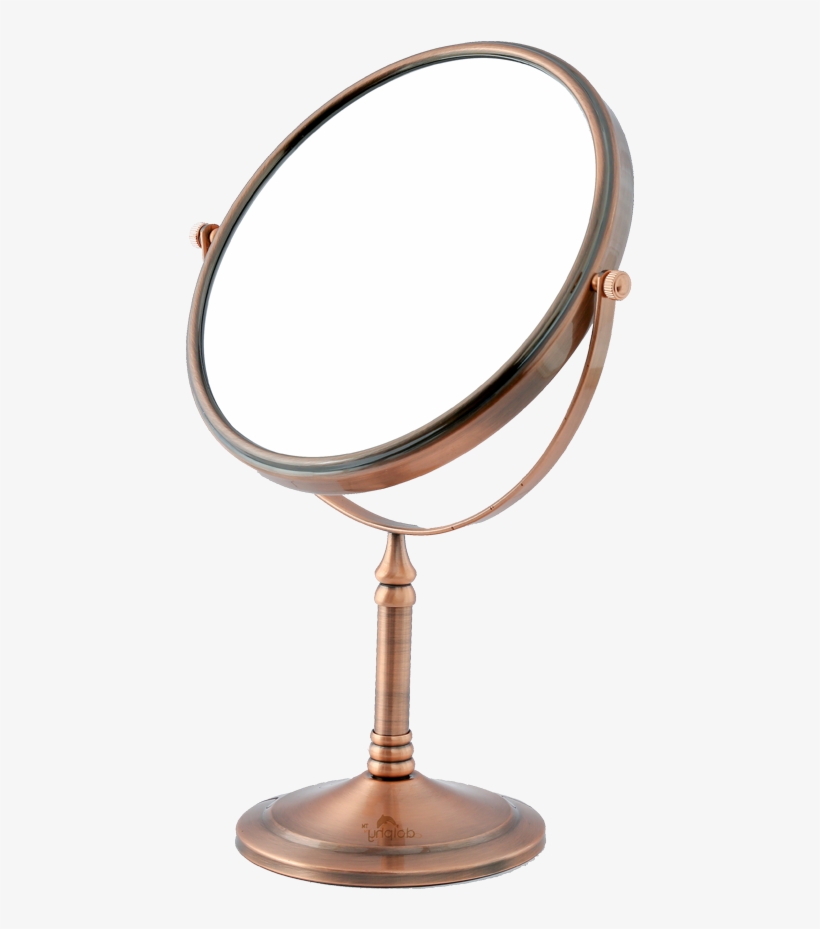 Copper 5x Magnification Tabletop Shaving & Makeup Mirror - Shaving Mirror Png, transparent png #3778620