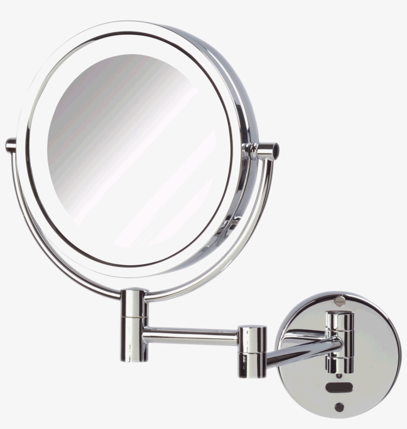 More Views - Sharper Image 8x-1x Led Lighted Wall Mirror W/motion, transparent png #3778642