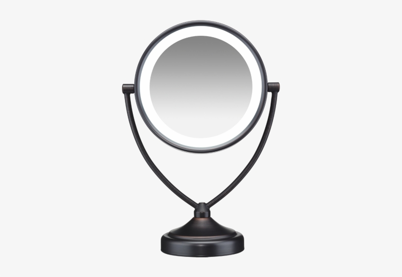 1x/10x Fluorescent Oiled Bronze Vanity Mirror - Mirror, transparent png #3778689