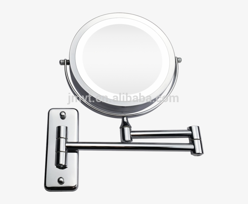 Luxury Modern Hinged Side Round Led Light Magnifying - Deghi Specchi E Applique Specchio Led Bagno 50x70 Rettangolare, transparent png #3779158