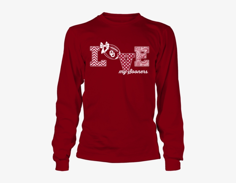Love My Oklahoma Sooners Team Football Symbol Shirt - Jerome Bettis - Infinite Heart Unisex Long Sleeve, transparent png #3779384