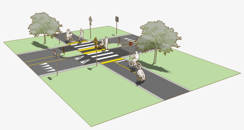 Shared Use Path Intersections, transparent png #3779952