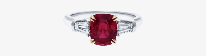 Classic Winston™, Cushion-cut Ruby Ring - Harry Winston Ruby Engagement Ring, transparent png #3780324