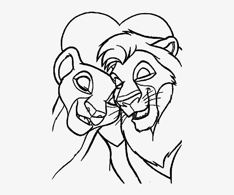 Colorea Leones Enamorados - Kovu Coloring Pages Lion King, transparent png #3780625