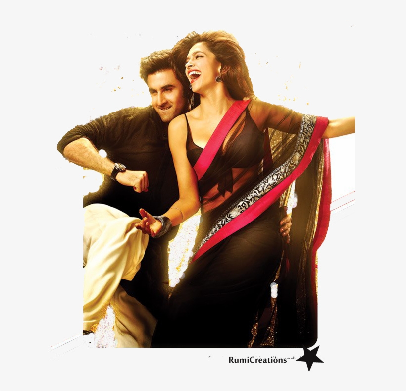 Png Images Of Ranbir Kapoor & Deepika Padukone - Deepika In Badtameez Dil Saree, transparent png #3781056