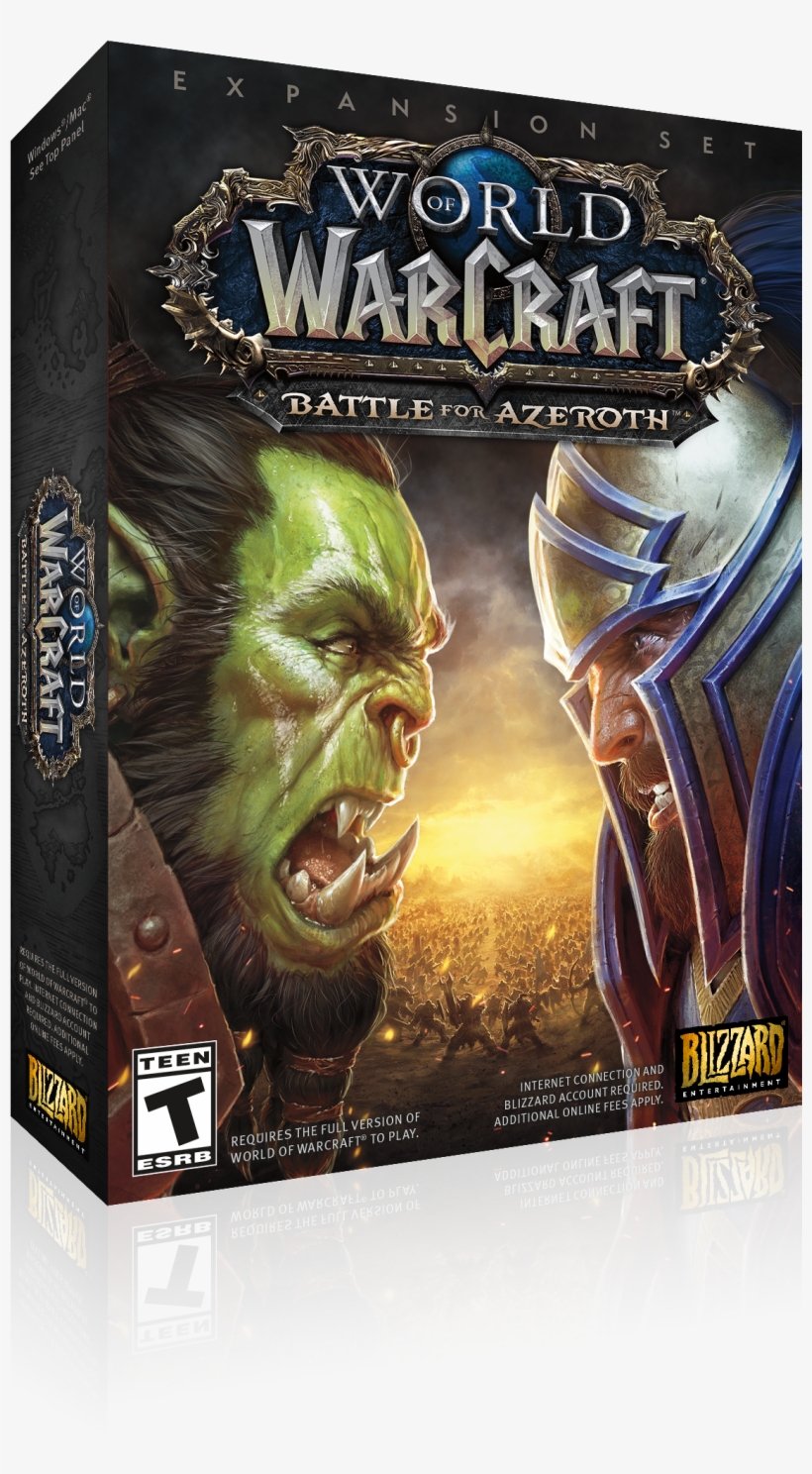 Wow Battleforazeroth 3d-left - World Of Warcraft Battle For Azeroth Box, transparent png #3781136